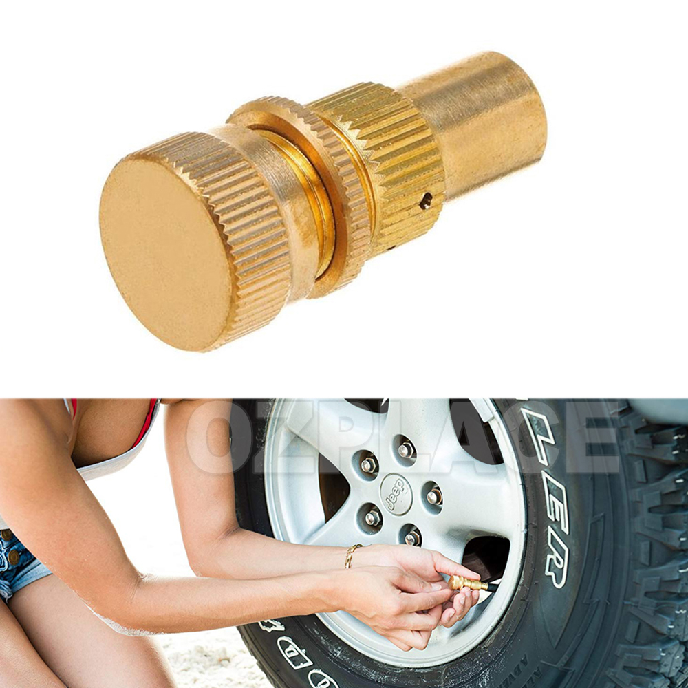 Tyre Deflators x4 Brass Air Deflator Tire Valve Core Tool Automatic 4WD